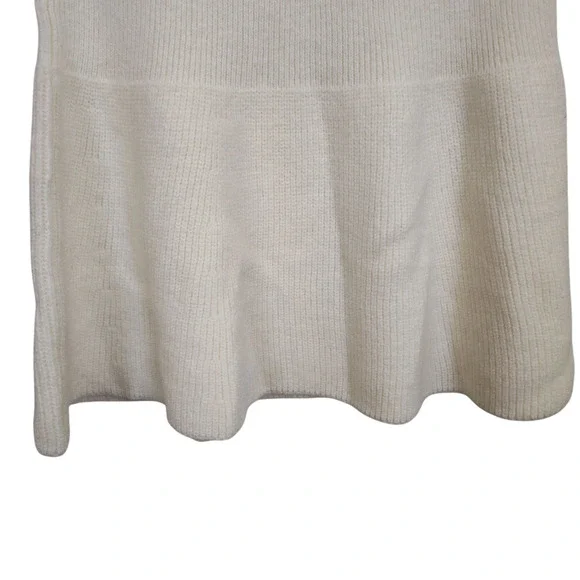 Mable Skirt Womens Large Cream Rib Knit Flare Soft Stretch Fall Preppy - Picture 8 of 13